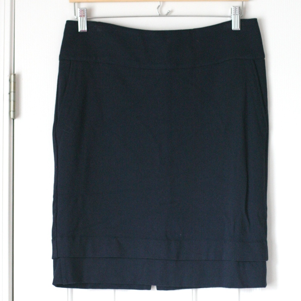 Cabi navy blue stretch skirt pencil